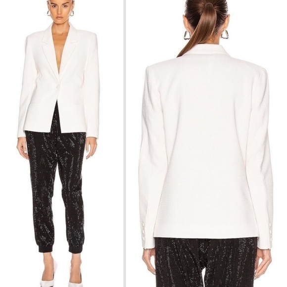 NWT RTA Denim Sasha Studded Blazer in White Stone Sz S - Picture 3 of 16